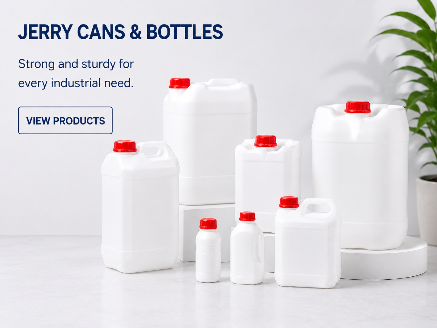 Jerry cans and bottles